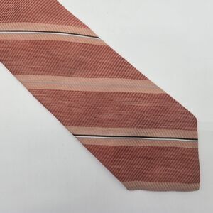 NWT Joseph Abboud Men's Terracotta Stripe Silk Tie 3.75x60 - Made in Italy